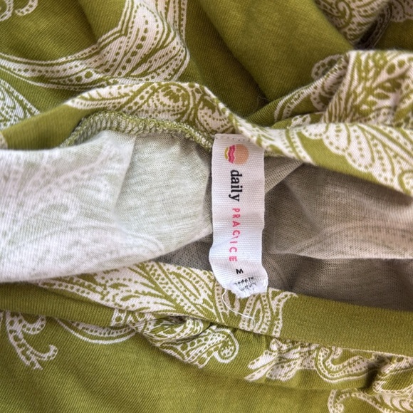 Anthropologie Daily Practice Green Floral Paisley Puff Sleeve Mini Dress. Medium - Picture 7 of 16